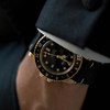 Montre Homme Foxter Sixties bracelet cuir noir, boitier PVD doré et fond noir - SIXTIES1 - vue V3