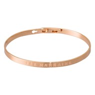 'FEE MARRAINE' bracelet jonc rosé à message