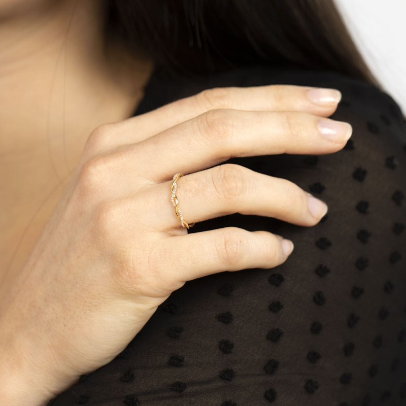 Bague 'Essentielle' Or jaune et Diamant - vue 3