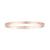 'I LOVE U TO THE MOON AND BACK' bracelet jonc rosé à message - vue V3