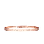 'BELLE COMME UN COEUR' bracelet jonc rosé à message