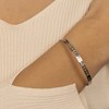 'JE T'AIME, UN PEU, BEAUCOUP, A LA FOLIE' bracelet jonc argenté à message - vue V2