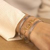 'JE T'AIME, UN PEU, BEAUCOUP, A LA FOLIE' bracelet jonc argenté à message - vue V4