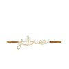 'JALOUSE' Bracelet cordon et fil lettering doré à message - vue V2