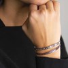 'MEILLEURE SOEUR DU MONDE' bracelet jonc argenté à message - vue V2