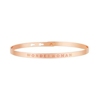 'WONDERWOMAN' Jonc rosé bracelet à message