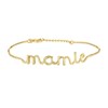 'MAMIE' bracelet jonc en fil lettering doré à message - vue V1