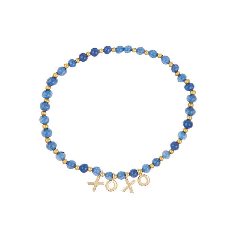 'XOXO' Bracelet élastique et lettering doré à message - vue 2