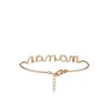 'MAMAN' Bracelet jonc en fil lettering doré à message - vue V2