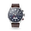 Montre Homme Foxter Avalone bracelet cuir marron, boitier acier et fond bleu - FR6040C4BC2 - vue V2