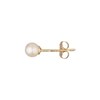 Boucles d'oreilles or jaune et perles de culture 'My Pearl' - vue V3