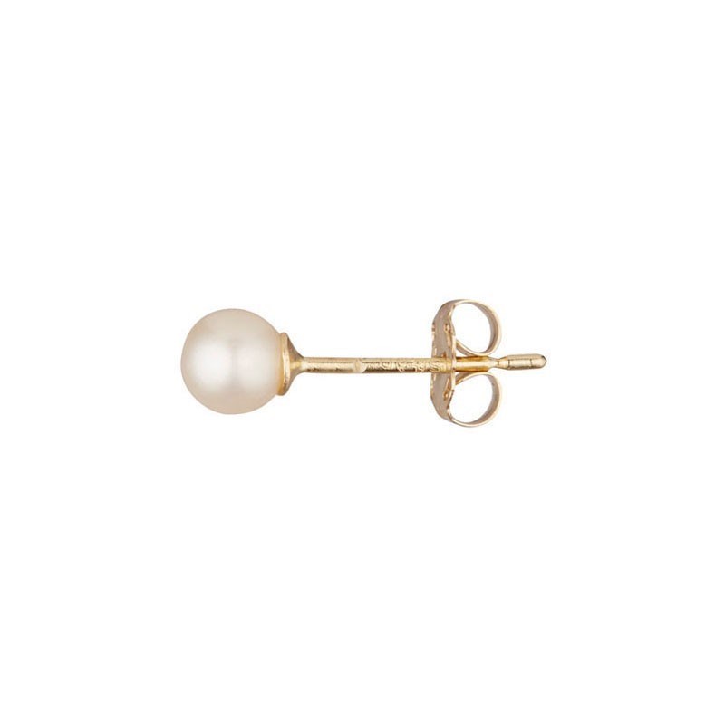 Boucles d'oreilles or jaune et perles de culture 'My Pearl' - vue 3