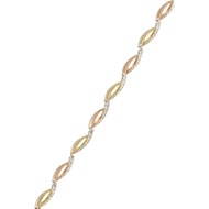 Bracelet chaine or tricolore 'Donatella'