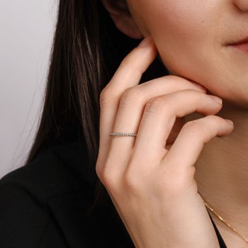 Bague 'Pour toujours' Or blanc