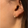 Boucles d'oreilles or jaune et Perles de culture blanches 'Goutte Perlée' - vue V3