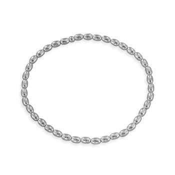 Bracelet élastique Argent 925 perle ovale