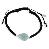 Idée cadeau pour femme, un bracelet en pierre fine d'Apatite facettée cordon réglable