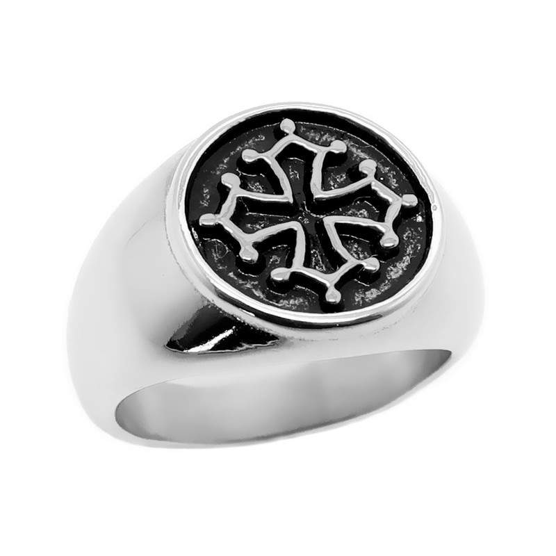 Broche Croix Occitane Argentée 25mm - Pin's Élégant Et Symbolique - Marque BOBIJOO