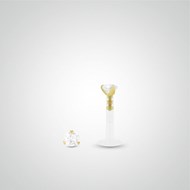 Piercing helix et tragus or jaune avec oxyde de zirconium