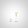 Piercing helix diamant 0,03 carats en or jaune - vue V1