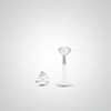 Piercing helix diamant 0,05 carats en or blanc - vue V1