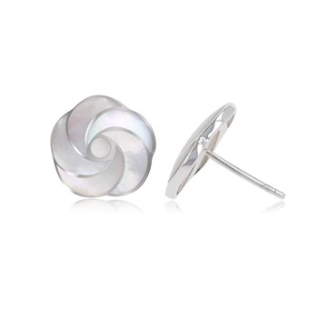 Witte parelmoer en 925 zilveren oorbellen - Elegante sieraden voor dames | Aden