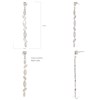 Boucles d'oreilles pendantes nacre blanche pétales argent 925 | Collection Lyanna ADEN - vue V4