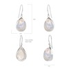 Boucles d'Oreilles Lyra Pierre de Lune et Argent 925 | ADEN Design Goutte | Bijou Mystique - vue V3