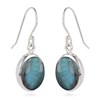 Boucles d'Oreilles Teyla Argent 925 et Labradorite | ADEN Design Ovale | Bijou Mystique - vue V1