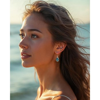 Teyla Oorbellen 925 Sterling Zilver en Labradoriet | ADEN Design Ovaal | Bijou Mystique