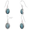 Boucles d'Oreilles Teyla Argent 925 et Labradorite | ADEN Design Ovale | Bijou Mystique - vue V3