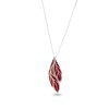 Pendentif Feuille en Corail Rouge sur Argent 925 | Boutique ADEN - vue V1