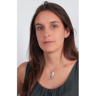 Idée de Idée cadeau de Noël Pendentif-Broche - argent 925 000ème -Femme-Nacre-Blanc-Hibou-Dimension 43mm - vue V2