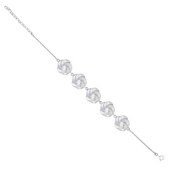 Bracelet Spirales de Nacre Blanche sur Argent 925 - Collection Nature Précieuse