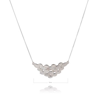Witte Parelmoer Ketting - 925 Sterling Zilveren Ketting | Aden