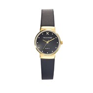 Montre Trendy Kiss en Cuir Femme Noir