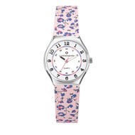 Montre Lulu Castagnette en Cuir Fille Rose