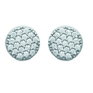 Boucles d'oreilles Brillaxis rondes empierrées