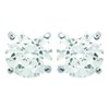 Clous d'oreilles Brillaxis oxyde blanc 5mm - vue V1