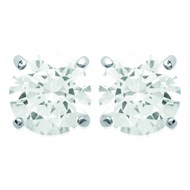 Clous d'oreilles Brillaxis oxyde blanc 5mm