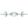 Clous d'oreilles Brillaxis oxyde blanc 5mm - vue V3