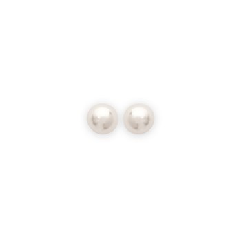 Boucles d'oreilles Brillaxis perles blanches 5mm