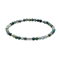 Bracelet homme Fossil agate mousse