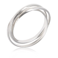 Bague argent trois anneaux épaisseur 1.50MM