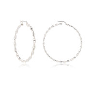 Boucles d'oreille Créole argent torsadée 25MM