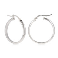Boucles d'oreille Créole argent rhodié 20MM
