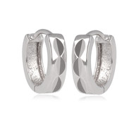 Boucles d'oreille Créole argent rhodié diamantée 20MM
