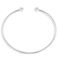 Bracelet jonc argent souple fil rond 60MM
