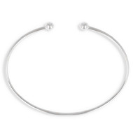 Bracelet jonc argent fil plat 65MM