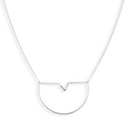 Collier argent forme géométrique 45cm